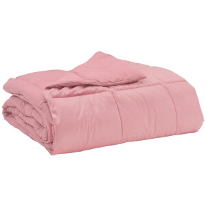vidaXL - Zomer - Deken - Gekwilt - Roze - 140 - x - 200 - cm - Microvezel