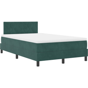 vidaXL - Boxspring - bed - met - hoofdeinde - Donkergroen - 120 - x - 200 - cm - Fluweel