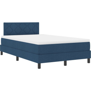 vidaXL - Boxspring - bed - met - hoofdeinde - Blauw - 120 - x - 200 - cm - Stof