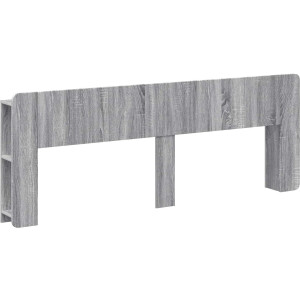 vidaXL - Hoofdeinde - Kast - met - opslag - Grijs - sonoma - Bewerkt - hout