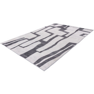 Lalee Vloerkleed - Wasbaar Tapijt - Modern Design - Zilver - Antislip Onderzijde - Budgetvriendelijk en Praktisch