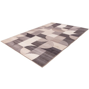 Lalee vloerkleed - modern design 200x290 cm - taupe - wasmachinebestendig en antislip onderzijde - budgetvriendelijk en veelzijdig