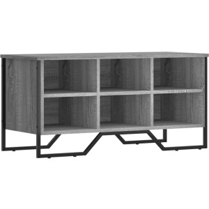 vidaXL - Schoenenkast - 90x38x45,5 - cm - bewerkt - hout - grijs - sonoma - eikenkleur