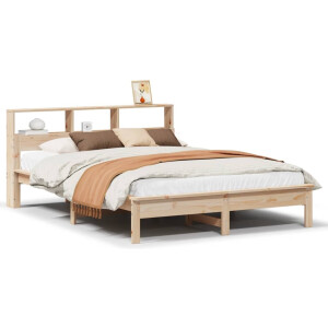 vidaXL - Bedframe - zonder - matras - massief - grenenhout - 135x190 - cm