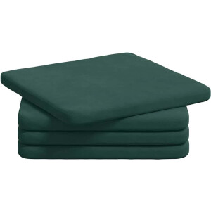 vidaXL - Zitkussens - 4 - pcs - Donkergroen - 40 - x - 40 - x - 3 - cm - Fluweel