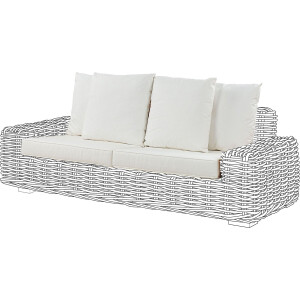 BELIANI FORLI - Tuinkussenhoezen set - Wit - Polyester