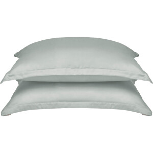 Coco & Cici - TENCEL - Sateen Kussensloop Grijs Groen - 1 kussensloop 60x70