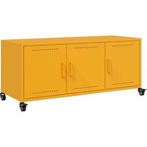 vidaXL - Tv-meubel - 100,5x39x43,5 - cm - staal - mosterdgeel