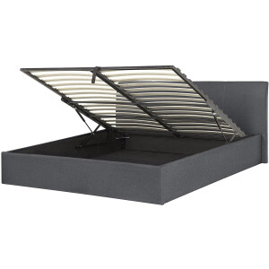 BELIANI ORBEY - Tweepersoonsbed - Grijs - 160 x 200 cm - Polyester