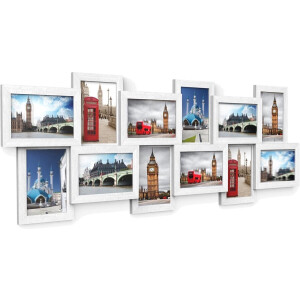 MIRA Home - Fotolijstjes – Fotolijstcollage – Foto - Lijst - Frame – Wit – 10x15