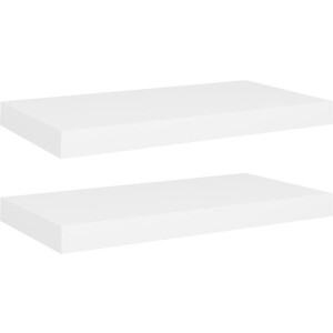 vidaXL - Wandschappen - zwevend - 2 - st - 50x23,5x3,8 - cm - MDF - wit