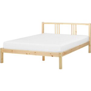 VANNES - Bed - Lichtbruin - 140 x 200 cm - Dennenhout