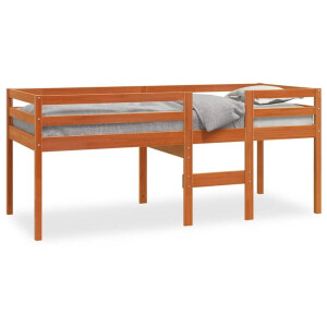 vidaXL - Hoogslaper - massief - grenenhout - wasbruin - 80x200 - cm