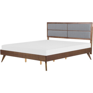 BELIANI POISSY - Tweepersoonsbed - Grijs - 180 x 200 cm - MDF