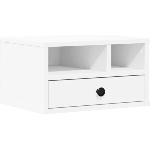 vidaXL - Printerkastje - 40x32x22,5 - cm - bewerkt - hout - wit