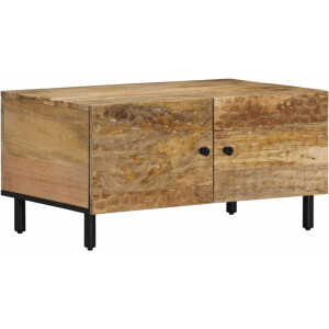 vidaXL - Salontafel - 80x50x40 - cm - massief - mangohout