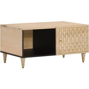 vidaXL - Salontafel - 80x50x40 - cm - massief - mangohout