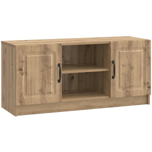 vidaXL - TV - Kast - Artisanaal - eiken - 102 - x - 34,5 - x - 47 - cm - Bewerkt - hout
