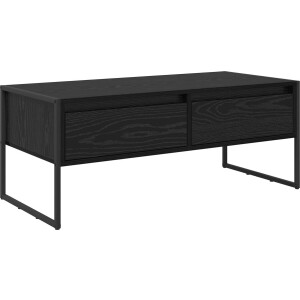 vidaXL - Salontafel - Zwart - Eiken - 100 - x - 46 - x - 40 - cm - Bewerkt - hout