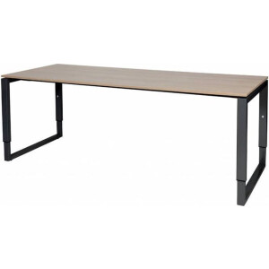 Verstelbaar Bureau - Plus 200x80 Havana Kersen - zwart frame