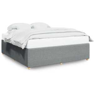 vidaXL - Bedframe - zonder - matras - stof - lichtgrijs - 180x200 - cm