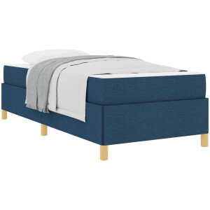 vidaXL - Bedframe - met - matras - Blauw - 90 - x - 200 - cm - Stof