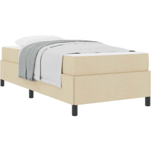 vidaXL - Boxspring - bed - Crème - 80 - x - 200 - cm - Stof