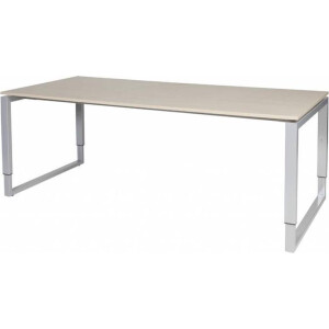 Verstelbaar Bureau - Domino Plus 200x90 Eiken - alu frame