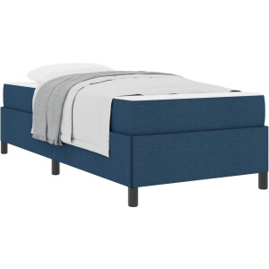 vidaXL - Boxspring - bed - met - matras - Blauw - 90 - x - 190 - cm - Stof