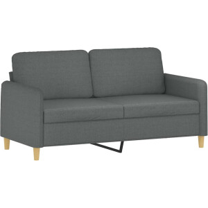vidaXL - Tweezitsbank - 140 - cm - stof - donkergrijs