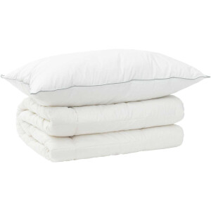 vidaXL - Dekbed - en - Kussen - Set - 2 - st - 152x203 - cm - Winter - 450 - GSM - Wol - Wit