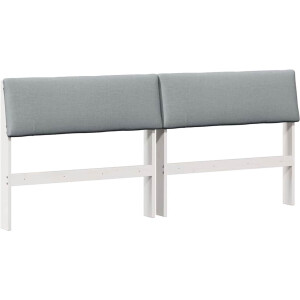 vidaXL - Gestoffeerd - hoofdbord - Lichtgrijs - 180 - cm - Massief - grenenhout