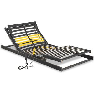 Beter Bed Bossflex 400 Lattenbodem 80 x 200 cm - Elektrisch Verstelbaar - Bedbodem - Bedraad - Max. 120kg - Antraciet/Geel