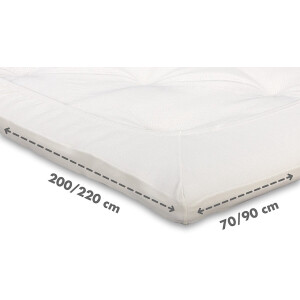 Beter Bed Select Jersey Hoeslaken Topper - 160 x 200/210/220 cm - 100% Katoen - Matrasbeschermer - Matrashoes - Off-White