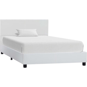 vidaXL - Bedframe - kunstleer - wit - 90x200 - cm