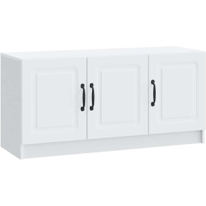 vidaXL - TV - Kast - Wit - 99 - x - 34,5 - x - 47 - cm - Bewerkt - hout