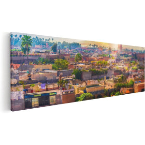 Artaza Canvas Schilderij Medina van Marrakesh in Marokko - 60x20 - Foto Op Canvas - Canvas Print