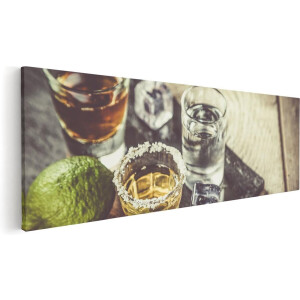 Artaza Canvas Schilderij Alcoholische Drankjes - Drank - 120x40 - Groot - Foto Op Canvas - Canvas Print