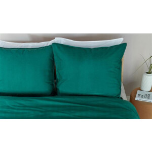 Beddinghouse Reuse dekbedovertrek - Eenpersoons - 140x200/220 - Donker Groen