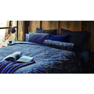 Pip Studio Tutti I Fiori dekbedovertrek - Lits-Jumeaux - 240 x 200/220 cm - Donkerblauw