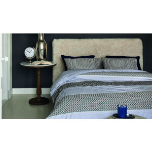 Rivièra Maison Lawrence dekbedovertrek - Lits-Jumeaux XL - 260 x 200/220 cm - Blauwgrijs