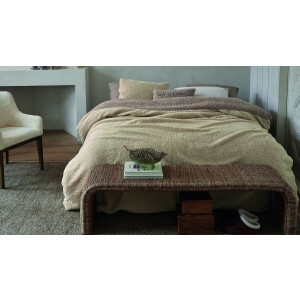 Rivièra Maison Huggle dekbedovertrek - Tweepersoons - 200 x 200/220 cm - Zand