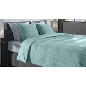 Heckettlane Dekbedovertrek Vafala - Deken - Dekbed - Sky Blue - 100% Katoen-Perkal - 240x220 cm + 2 slopen 60/70 cm