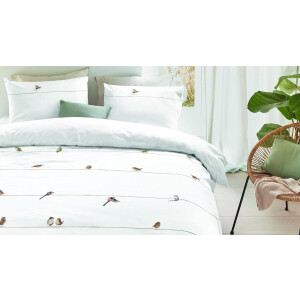 Marjolein Bastin gathering dekbedovertrek - Lits-Jumeaux - 240 x 200/220 cm - Naturel