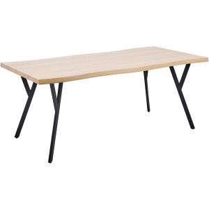 ALTON - Rechthoekige eettafel - Lichthout - 180 x 90 cm - MDF