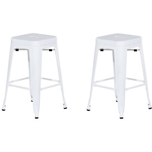 CABRILLO M - Barkruk - Set van 2 - Wit - Staal