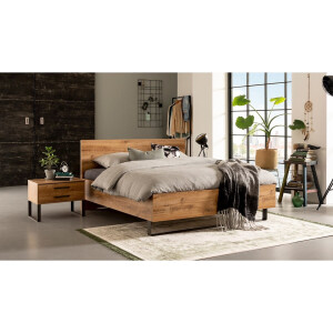 B Bright Bed Craft met lattenbodems Bossflex 400 en Maxi Plus Pure matrassen - 180 x 210 cm - eiken