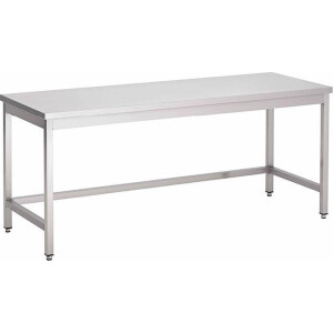Gastro-Inox RVS werktafel zonder onderblad, 2000(l)x700(d)x850(h)mm