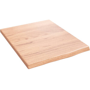 vidaXL Wandschap Massief Eikenhout 40x50x2 cm Wandplank - Eikenhouten Plank - Hangplankje - Bergruimte - Woonaccessoires