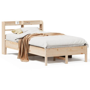 vidaXL - Bedframe - zonder - matras - massief - grenenhout - 75x190 - cm